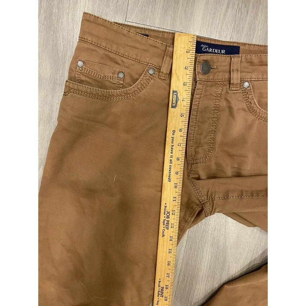 Atelier Gardeur Brown Mens Pants Chino‎ Trousers Slacks Size 33x32 1920 *Flaws*